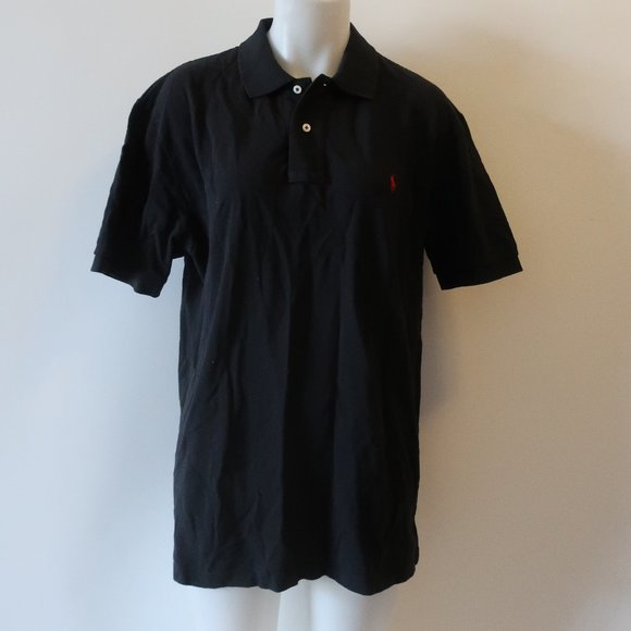 MENS POLO BY RALPH LAUREN BLACK POLO SHIRT L * - Picture 1 of 13